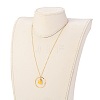 Teardrop Glass Beads Pendant Necklaces NJEW-JN03205-03-5