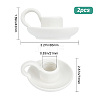 Gorgecraft Creative Teacup Shape Porcelain Candle Holder AJEW-GF0006-85A-2
