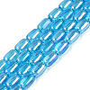 Electroplate Transparent Glass Beads Strands EGLA-Q132-03B-A03-1