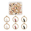 Kissitty 30Pcs 3 Colors Zinc Alloy Enamel Pendants ENAM-KS0001-06-7