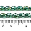 Transparent Electroplate Glass Beads Strands EGLA-A037-T6x8mm-B15-4