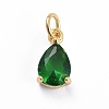 Brass Micro Pave Cubic Zirconia Pendants ZIRC-E164-64G-C-1