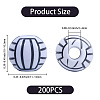 200Pcs Opaque Acrylic Beads MACR-PA0001-15-2