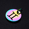Rainbow Color Ion Plating(IP) 201 Stainless Steel Charms STAS-Q201-JN166-3-2