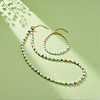 Natural Shell & Glass Seed Beaded Necklace Bracelet SJEW-JS01245-2