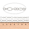304 Stainless Steel Textured Oval Link Chains CHS-P028-12P-2