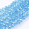 Electroplate Glass Beads Strands X-GR8MMY-20AB-1