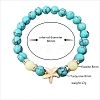 Synthetic Turquoise Stretch Bracelets PW-WGE38D1-02-2