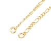 Brass Figaro Chain Bracelet Making KK-CBADBBF-06G-3