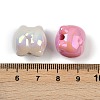 UV Plating Opaque Acrylic Beads MACR-L007-09-3