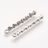 Platinum Plated Stick Alloy Rhinestone Pendants ALRI-E115-02P-2