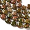 Natural Unakite Beads Strands G-H005-B11-01-4