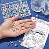 100Pcs 5 Colors UV Plating Transparent Acrylic Beads MACR-YW0004-89-5