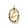 Brass Micro Pave Cubic Zirconia Pendants ZIRC-P123-01G-V02-1