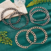   6Pcs 3 Colors Zinc Alloy Curb Chain Bag Handles FIND-PH0018-80-5