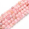 5 Strands Natural Rose Quartz Beads Strands G-YW0002-02-3
