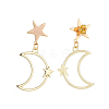 Star & Moon Dangle Stud Earrings EJEW-JE04062-01-2