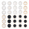 100Pcs 10 Styles 1-Hole Opaque Resin Shank Buttons BUTT-TA0001-58-2