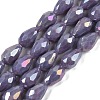 Opaque Solid Color Electroplate Glass Beads Strands LS-EGLA-N013-P6mm-B09-1
