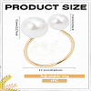 1Pc Resin Imitation Pearl Finger Rings RJEW-LP0002-18G-2