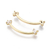 Brass Micro Pave Cubic Zirconia Links Connectors KK-S356-103-NF-2