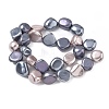 Electroplated Shell Pearl Beads Strands BSHE-D301-02E-2
