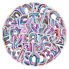 2Sets PP Plastic Self Adhesive Stickers STIC-SP0001-21-7