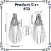 Fashion Iron Chain Tassel Epaulettes AJEW-WH0419-16P-2