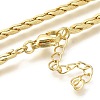 Rack Plating Brass Wheat Chain Necklaces MAK-L042-07G-2