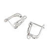 SHEGRACE Brass Micro Pave Cubic Zirconia Hoop Earring Findings XGRQ79313-940P-2
