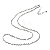 Brass Rope Chain Necklaces LS-NJEW-K123-12P-2