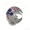Alloy Rhinestone Brooches PW-WG58476-02-1