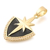 Brass Micro Pave Cubic Zirconia Pendants KK-S049-14G-02-2