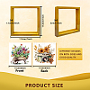 3Pcs Rubber Wood Picture Frames AJEW-WH0444-001-2