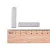 Tarnish Resistant 201 Stainless Steel Rectangle Stamping Blank Tag Pendants STAS-R064-15B-4