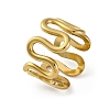 Wave 304 Stainless Steel Finger Rings for Women X-RJEW-F174-06G-2