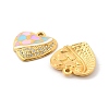 304 Stainless Steel with Crystal Rhinestone Enamel Pendants STAS-G358-11G-2