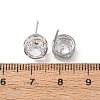 Brass Micro Pave Clear Cubic Zirconia Stud Earrings EJEW-C174-02H-P-5