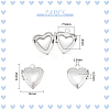 316 Stainless Steel Locket Pendants STAS-UN0055-04-3