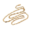 4MM Unisex 304 Stainless Steel Dapped Chain Necklaces NJEW-P356-09G-4