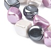 Electroplated Shell Pearl Beads Strands BSHE-D301-02A-3