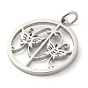 Non-Tarnish 304 Stainless Steel Pendants STAS-C086-05J-P-2