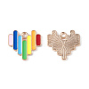 Rainbow Color Pride Alloy Enamel Pendants ENAM-K067-13-3