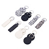 16Pcs 8 Styles PU Leather Keychain KEYC-TA0001-39-2