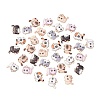 35Pcs 7 Styles Printed Alloy Pendants ENAM-CJ0005-24-8