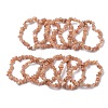 Natural Sunstone Chip Beads Stretch Bracelets for Men Women BJEW-C145-01B-4