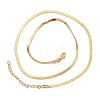 Brass Flat Snake Chain Necklaces for Women NJEW-U011-06G-1