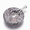 Natural Snowflake Obsidian Pendants G-F573-C09-4