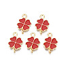 Rack Plating Alloy Enamel Pendants ENAM-N055-088-03LG-1