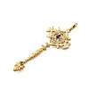 Brass Micro Pave Cubic Zirconia Big Pendants X1-KK-B147-04G-05-2